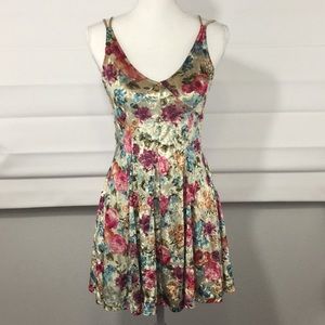 American Eagle Velvet Strappy Ruffle Dress XS